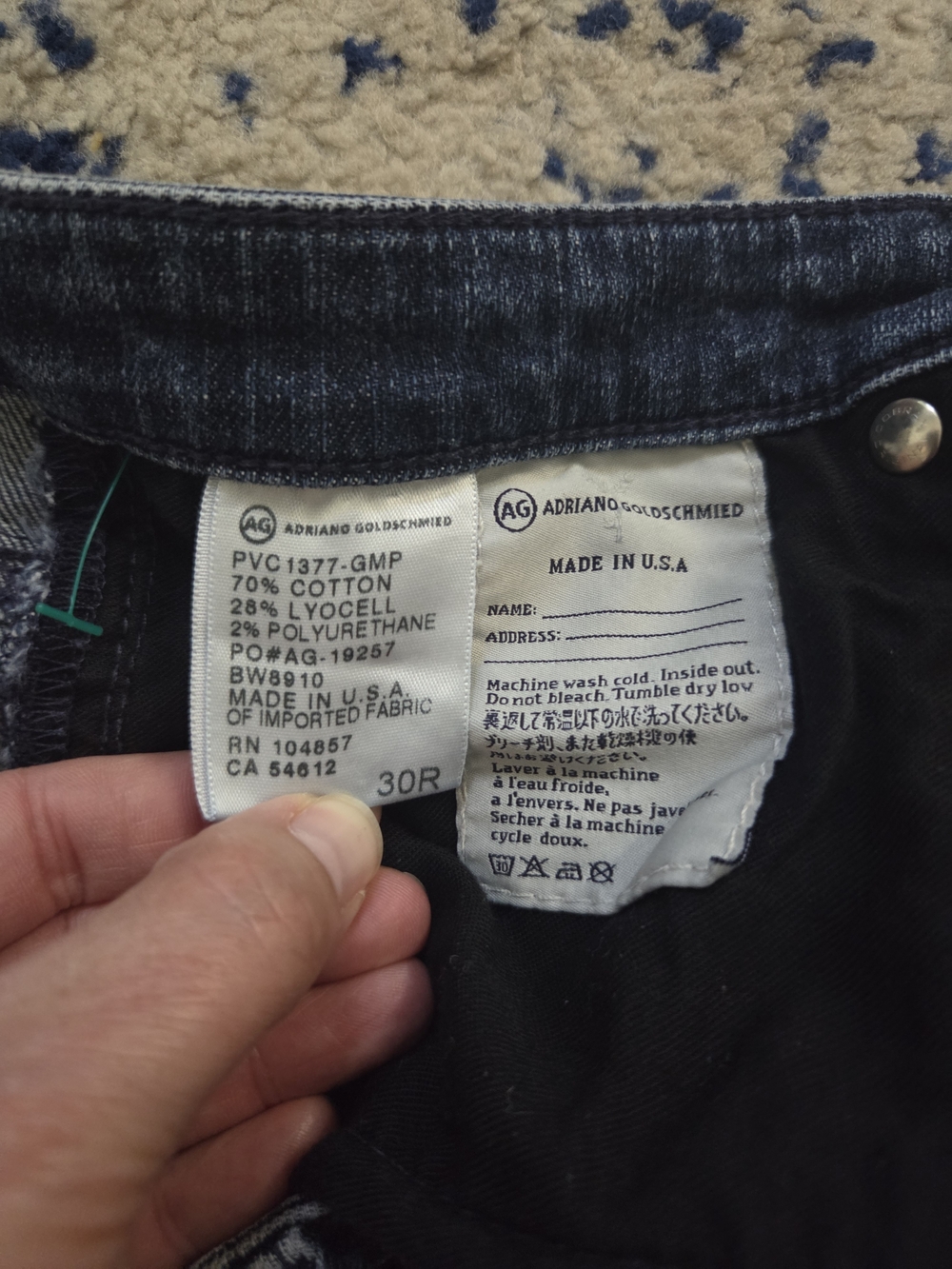 Ag Adriano Goldschmied Mid Blue Straight Leg Jeans - Picture 4 of 8